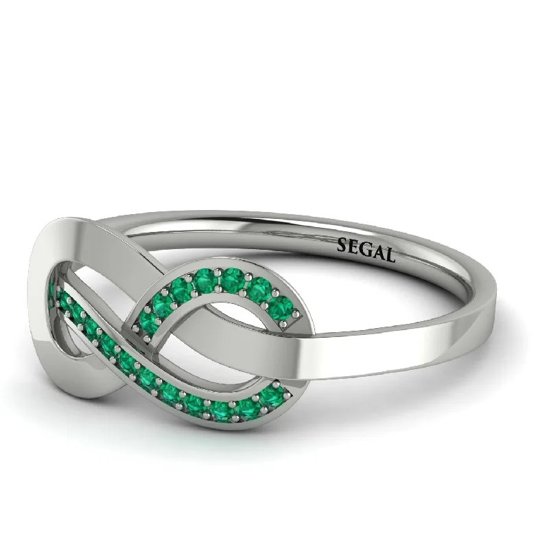 women's ring Valentine's Day gift -Infinity Yin Yang Emerald Ring - Lydia No. 6