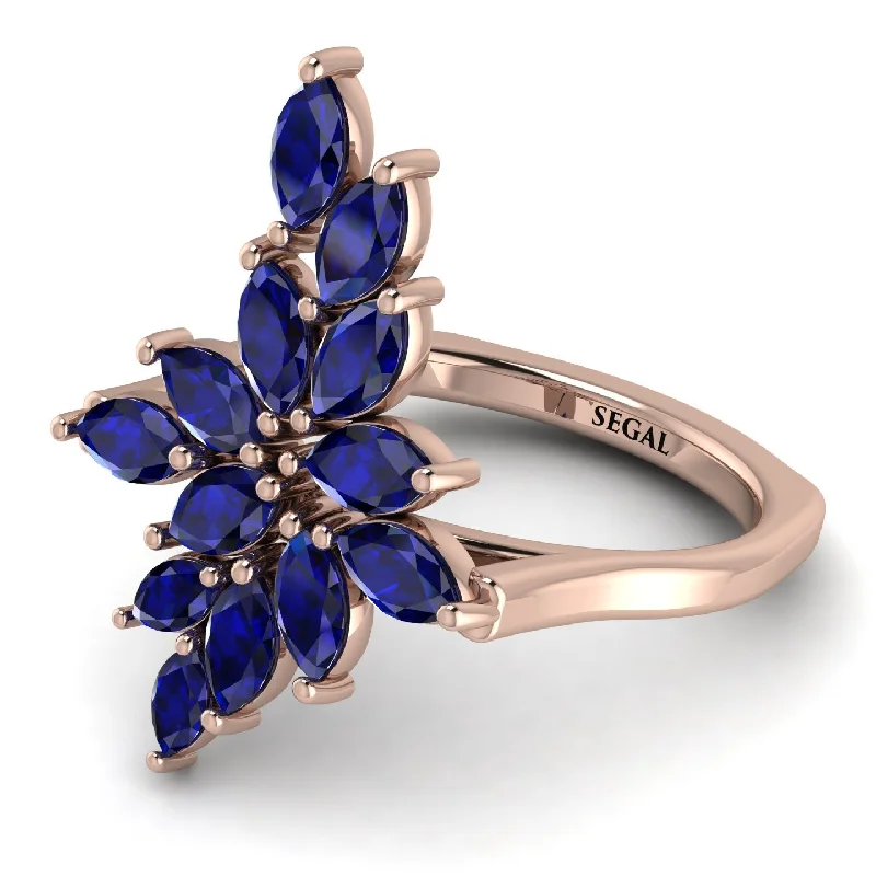 women's ring high-polish finish -Marquise Shape Sapphire Galmorious Ring - Melanie No. 14