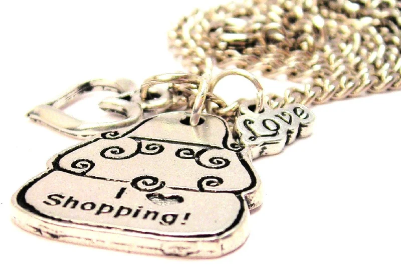 women's necklaces zodiac sign -I Love Shopping Purse Little Love Necklace