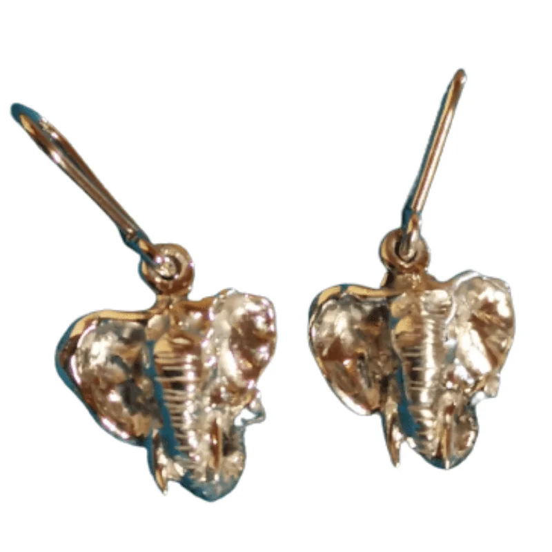 women's earrings art deco style -Elephant Face Earrings