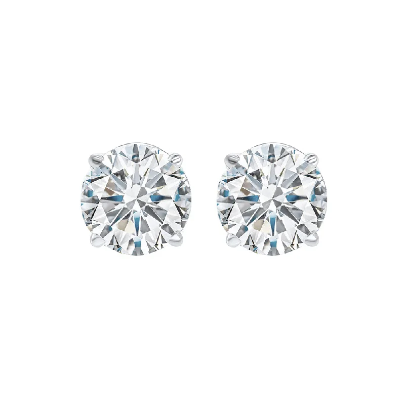 women's earrings luxury statement piece -14K White Gold Diamond Stud Earrings (1/2ctw)