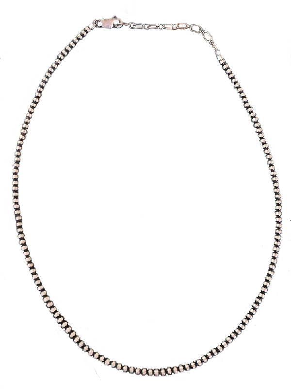 women's necklaces emerald -16" + 18" 3mm Navajo Pearl Necklace