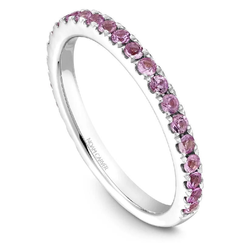 women's ring infinity symbol -Noam Carver Stackable Collection 0.60cttw. Pink Sapphire Fashion Ring STA3-1-P