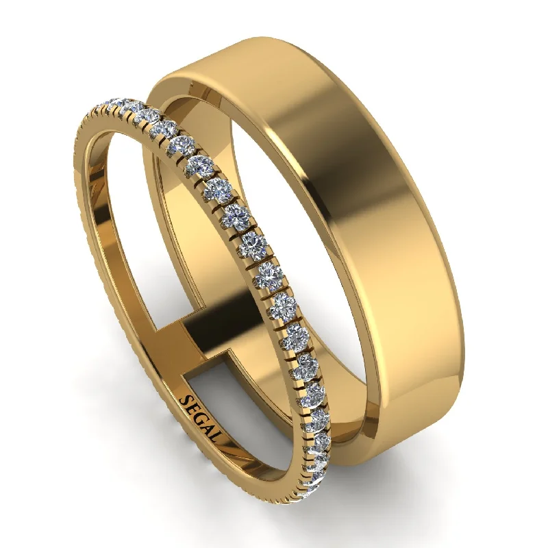 women's ring celestial theme -Golden Ratio Diamond Band - Isabel No. 1