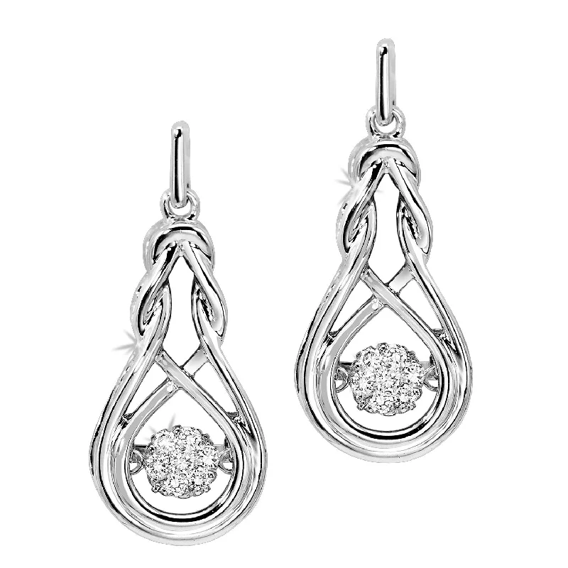 women's earrings delicate and elegant -0.14 Ctw Rhythm of Love Diamond Earrings