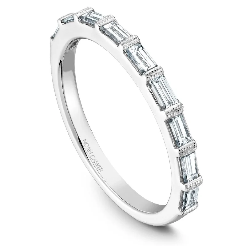 women's ring vintage style -Noam Carver Stackable Collection 0.45cttw. Diamond Fashion Ring STA7-1