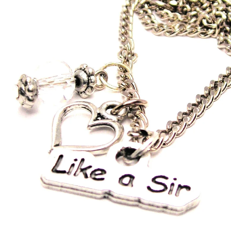 women's necklaces hypoallergenic material -Like A Sir Necklace with Small Heart