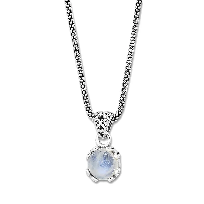 women's necklaces platinum -SAMUEL B. MOONSTONE PENDANT NECKLACE