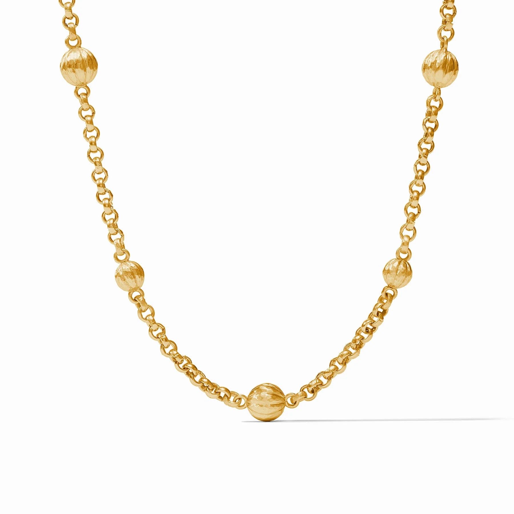 women's necklaces eco-friendly -Julie Vos 24K Gold Plated Cirque Station 38" Necklace