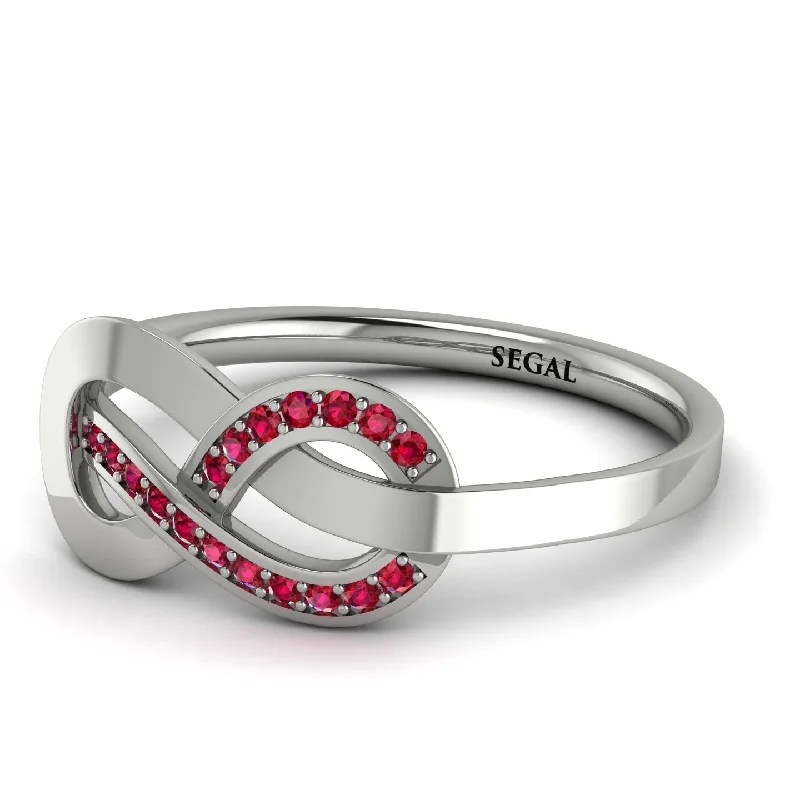 women's ring anniversary gift -Infinity Yin Yang Ruby Ring - Lydia No. 12