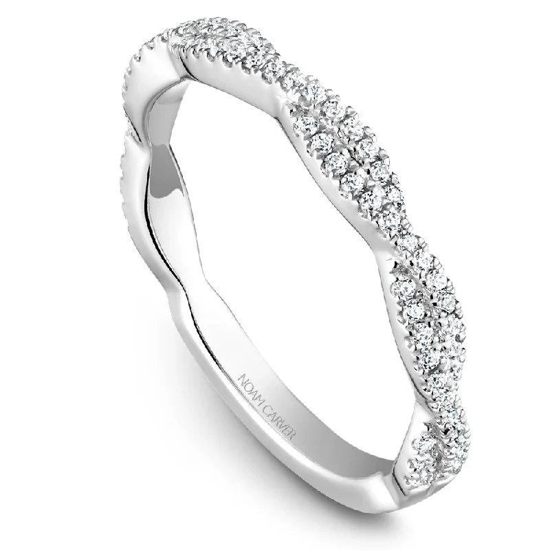 women's ring classic elegance -Noam Carver Stackable Collection 0.20cttw. Diamond Fashion Ring STB20-1