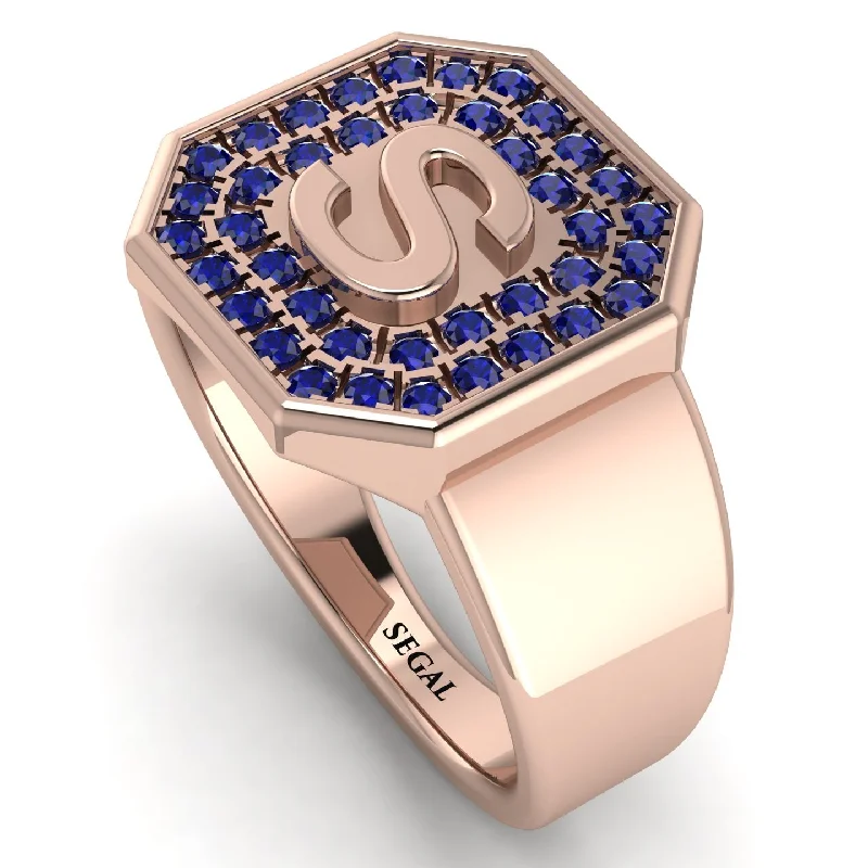 women's ring tension setting -Personalized Signature Sapphire Ring - Emersyn No. 14