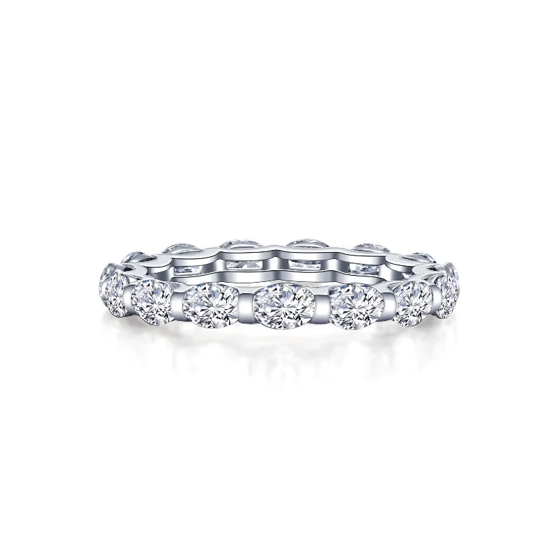 women's ring moissanite -Lafonn Simulated Diamond Oval Eternity Band R0492CLP