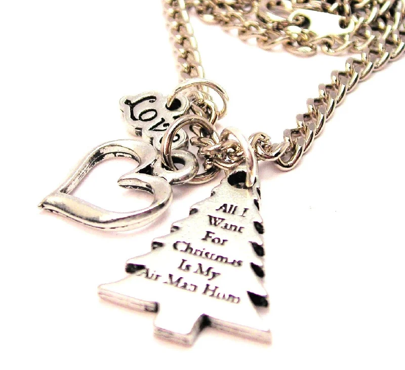 women's necklaces statement piece -All I Want For Christmas Is My Air Man Home Little Love Necklace