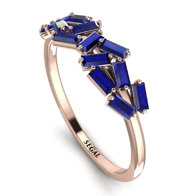 women's ring Christmas gift -Baguette Sapphire Ring Mix - Athena No. 14