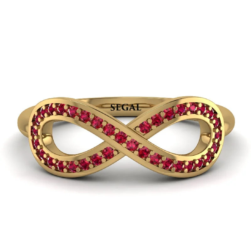 women's ring mother of pearl -Infinity Ruby Ring - Alexa No. 10