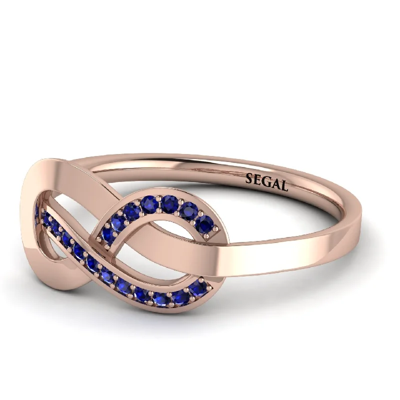 women's ring wedding jewelry -Infinity Yin Yang Sapphire Ring - Lydia No. 14