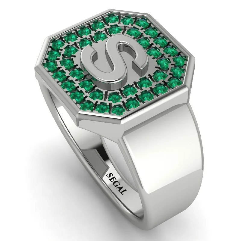 women's ring handmade design -Personalized Signature Emerald Ring - Emersyn No. 6