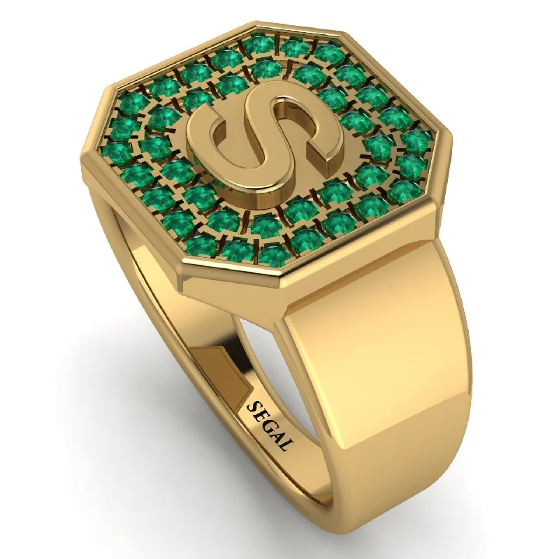 women's ring fine jewelry -Personalized Signature Emerald Ring - Emersyn No. 4