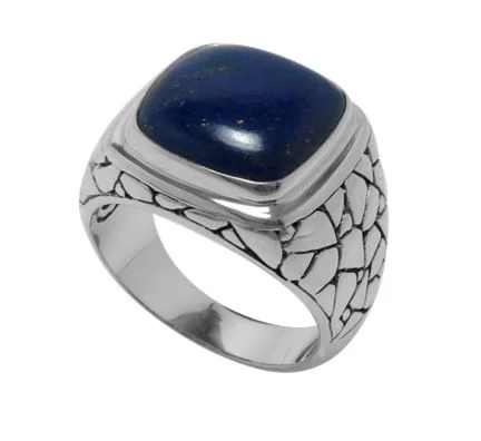 women's ring diamond -Samuel B. Biru Lapis Sterling Silver Ring