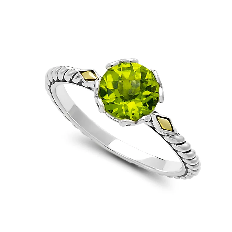 women's ring Valentine's Day gift -Samuel B. Peridot Birthstone Glow Ring - August