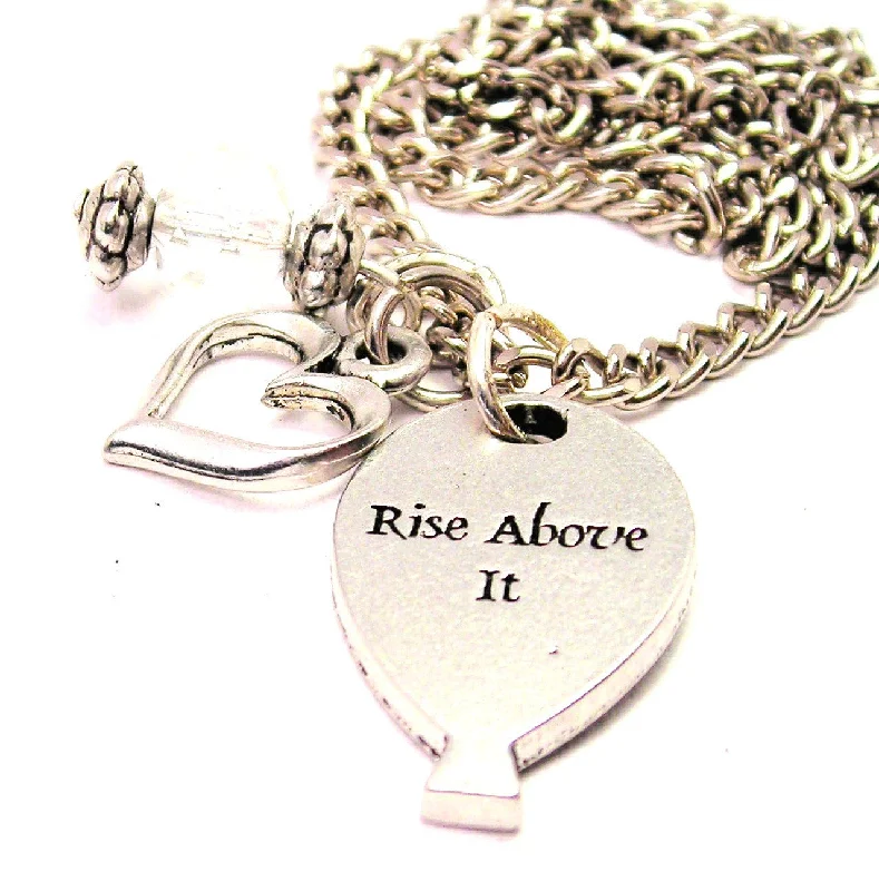 women's necklaces sapphire -Rise Above It Balloon Necklace with Small Heart