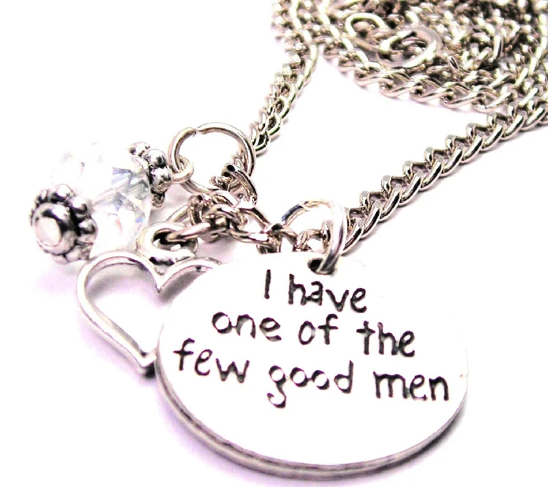 women's necklaces perfect layering set -I Have One Of The Few Good Men Necklace with Small Heart