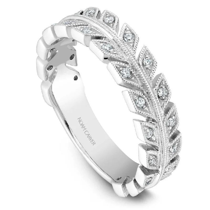 women's ring sapphire -Noam Carver Stackable Collection 0.17cttw. Diamond Fashion Ring STB3-1