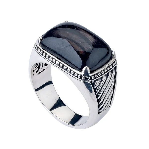 women's ring nature inspired -Samuel B. Forte Hypersthene Sterling Silver Ring