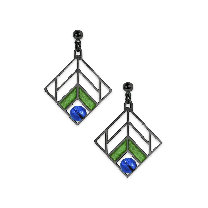 women's earrings trendy look -Frank Lloyd Wright Chevron Earrings