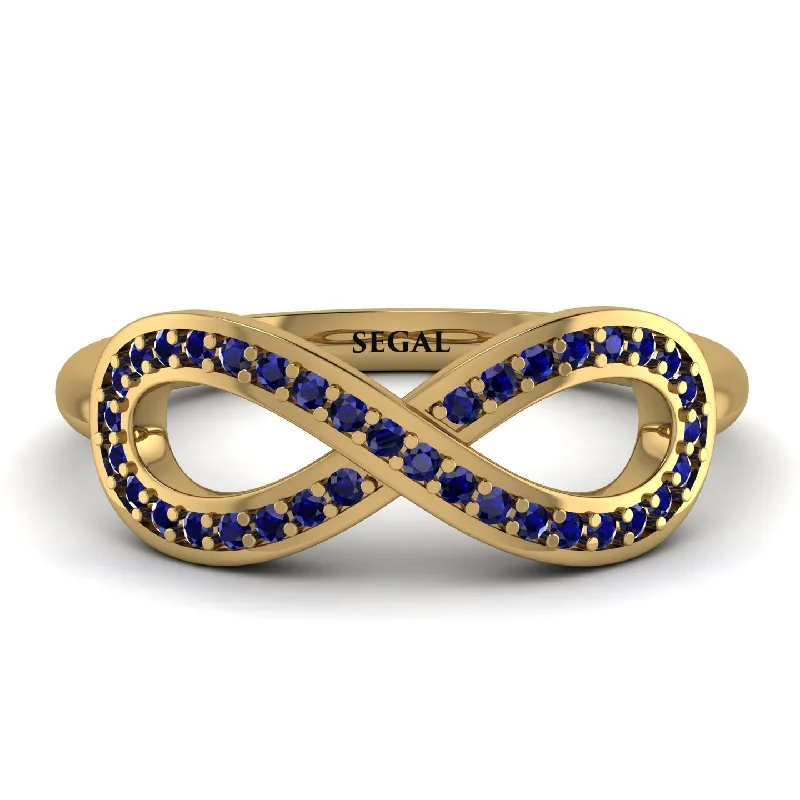 women's ring ethically sourced -Infinity Sapphire Ring - Alexa No. 13