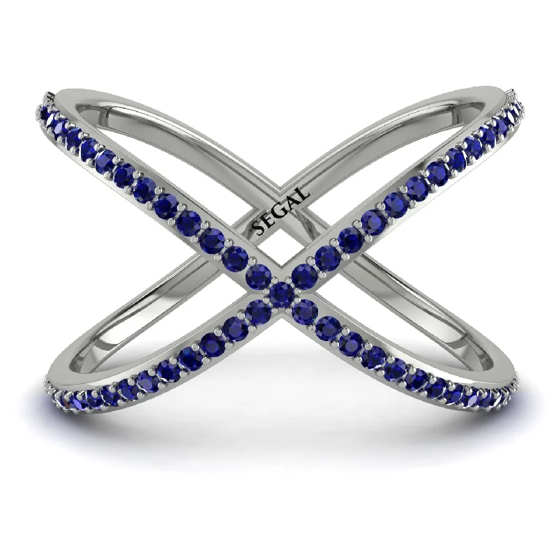 women's ring bold statement -X Sapphire Ring - Emery No. 15