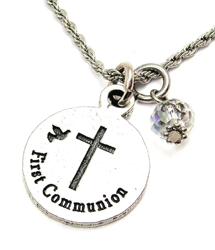 women's necklaces vintage style -First Communion Catalog Necklace