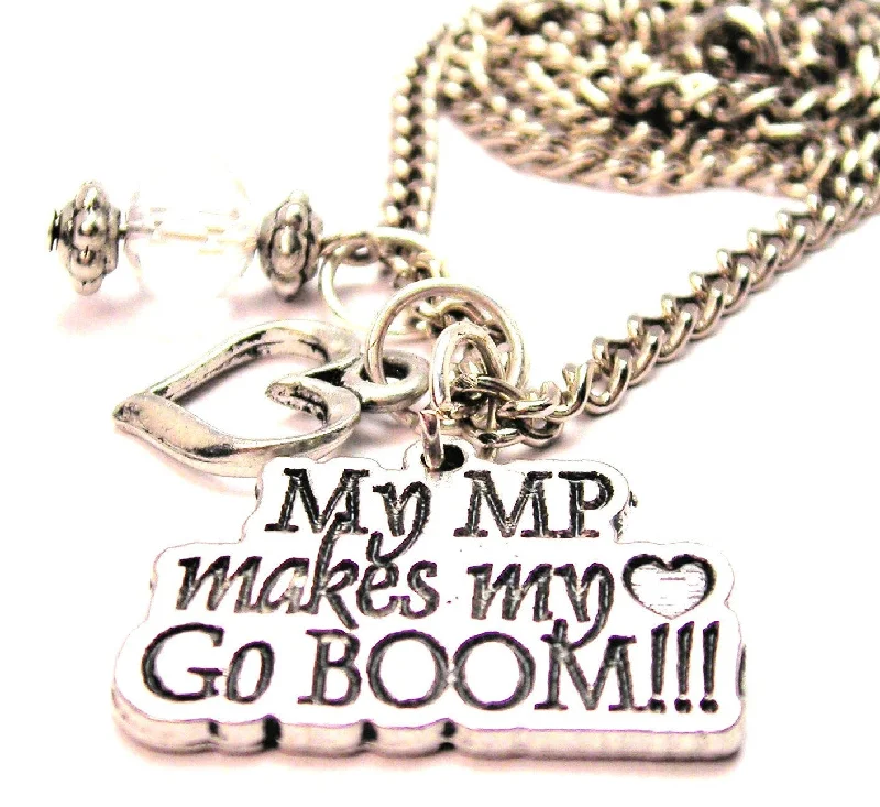 women's necklaces emerald -My Mp Makes My Heart Go Boom Necklace with Small Heart