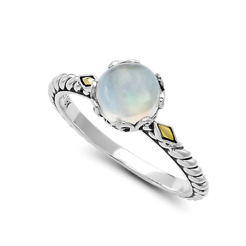 women's ring anniversary gift -Samuel B. Rainbow Moonstone Birthstone Glow Ring - June