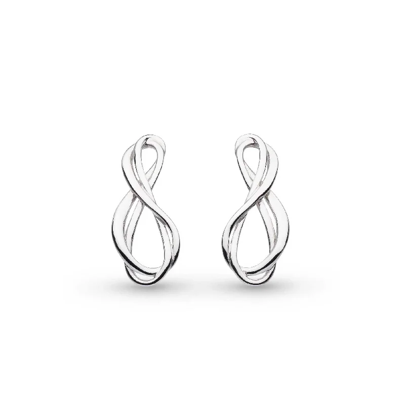 women's earrings sapphire -Intertwined Drop Earrings, Sterling Silver