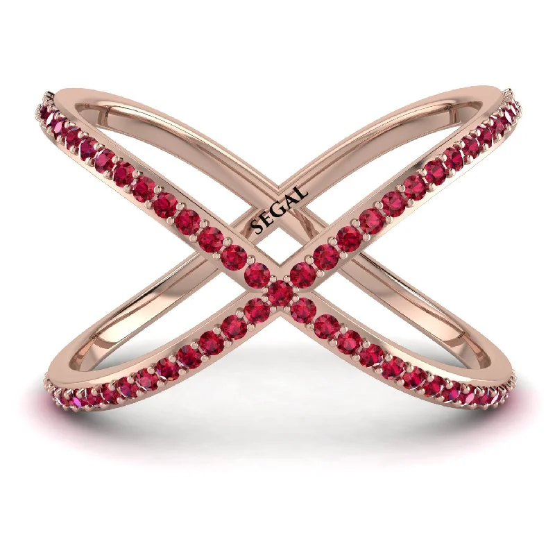 women's ring delicate and dainty -X Ruby Ring - Emery No. 11