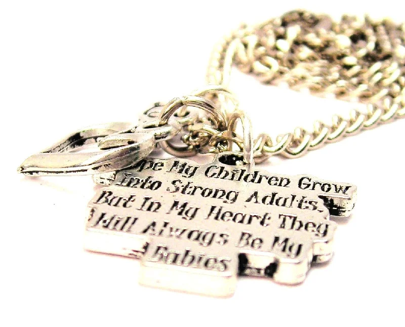 women's necklaces luxury collection -I Hope My Children Grow Into Strong Adults But In My Heart They Will Always Be My Babies Little Love Necklace