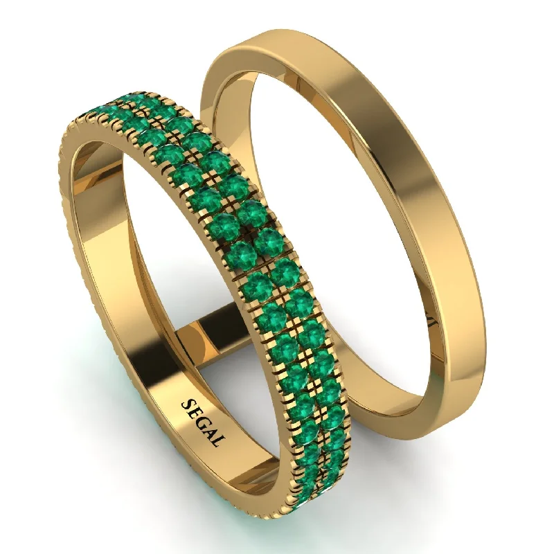 women's ring best seller -Balance Ratio Emerald Band - Iris No. 4