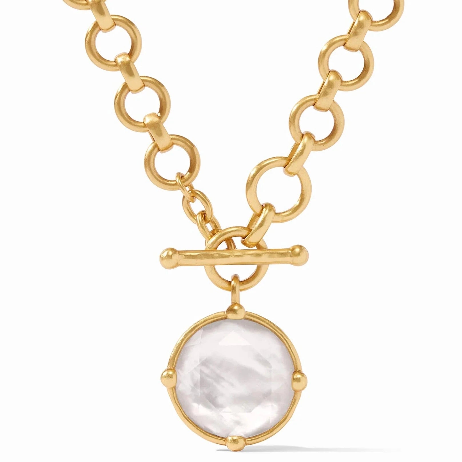 women's necklaces luxurious vintage -Julie Vos Honeybee 24K Gold Plated Demi Necklace with Iridescent Clear Crystal