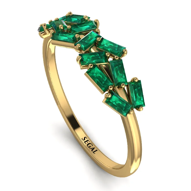 women's ring sapphire crystal -Baguette Emerald Ring Mix - Athena No. 4