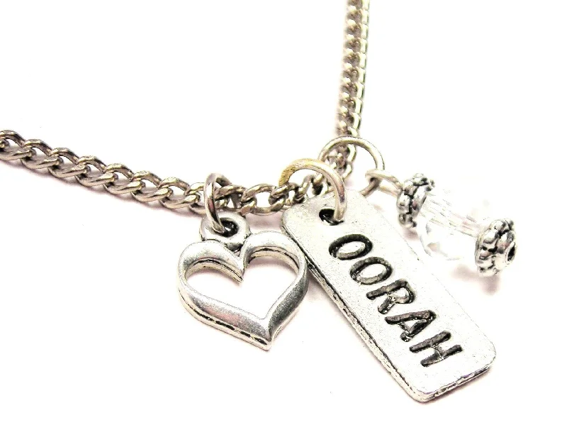 women's necklaces fashion-forward design -Oorah Tab Necklace with Small Heart