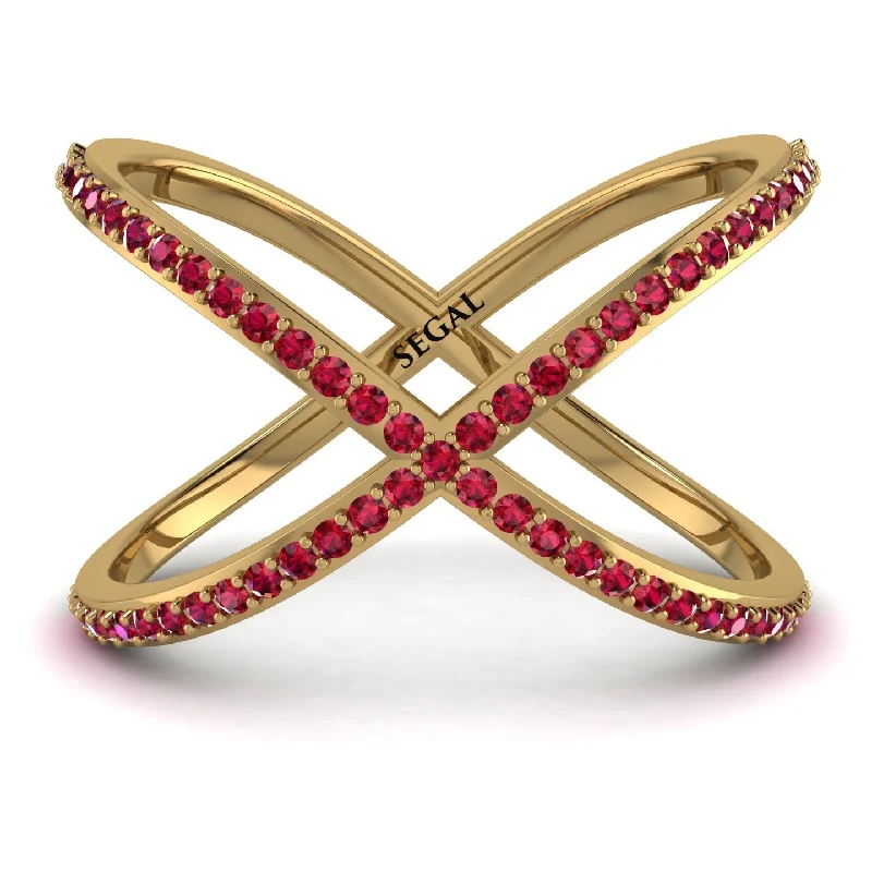 women's ring mixed metals -X Ruby Ring - Emery No. 10