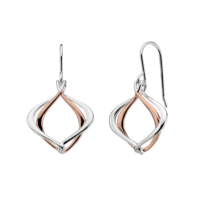 women's earrings subtle sophistication -Alicia Grande Drop Earrings, Sterling Silver 18K Gold Plating