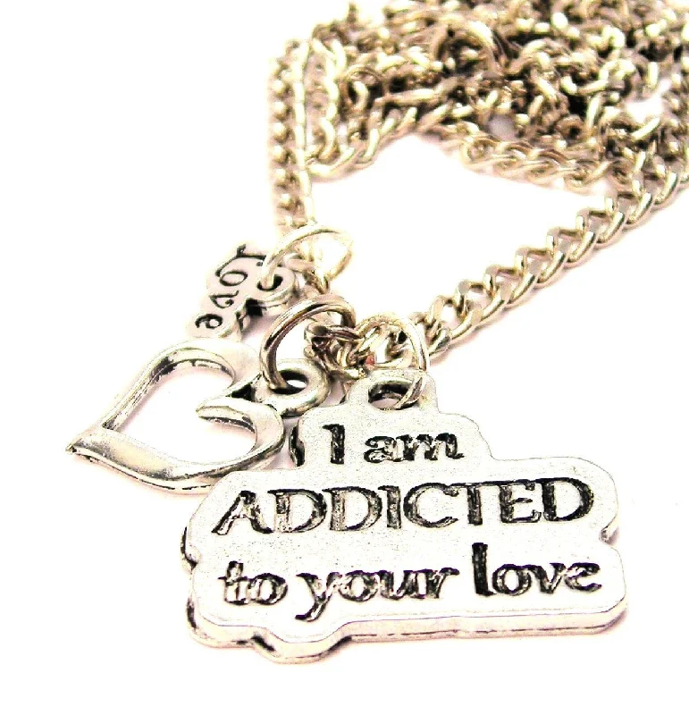 women's necklaces star charm -I Am Addicted To Your Love Little Love Necklace