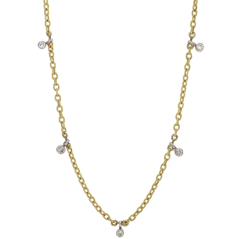 women's necklaces best seller -18K Yellow Gold Diamond "By The Yard" Necklace