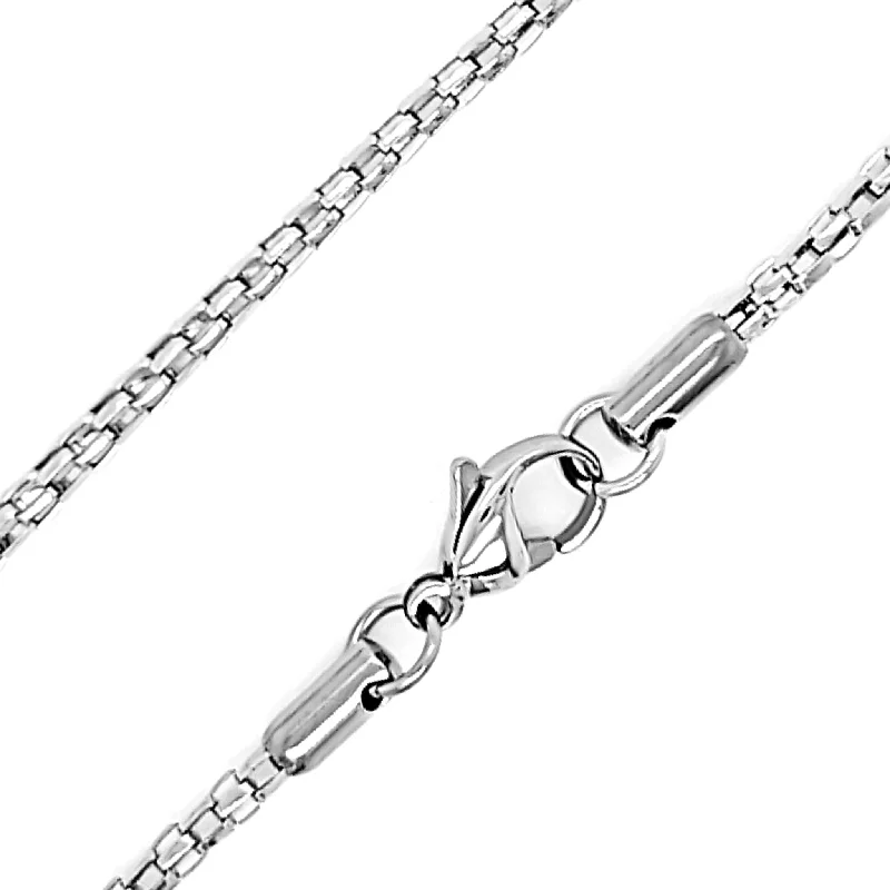 women's necklaces infinity love design -Stainless Steel Round Snake Chain Necklace / NKJ2510