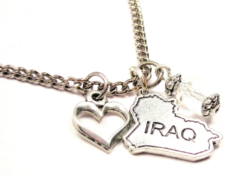 women's necklaces dainty chain -Iraq Necklace with Small Heart