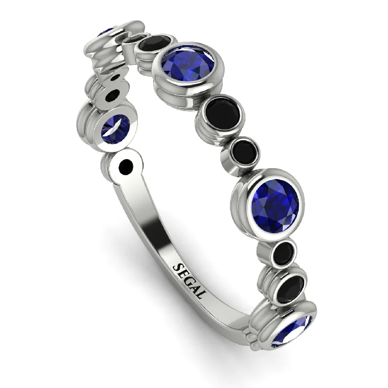 women's ring amethyst gemstone -Bezel Sapphire Eternity Band - Valeria No. 45