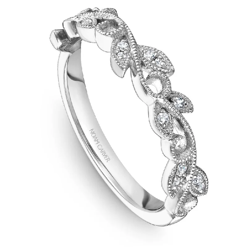 women's ring statement piece -Noam Carver Stackable Collection 0.07cttw. Diamond Fashion Ring STA38-1